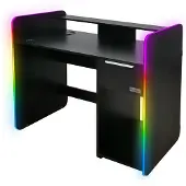 X Rocker Electra Desk - Noir Avec Led Noir