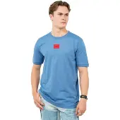 HUGO T-Shirt 'Diragolino212' bleu denim / rouge / noir