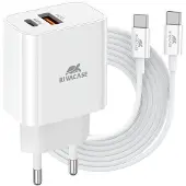 Rivacase PS4102WD4 chargeur d'appareils mobiles Smartphone Blanc Secteur Charge rapide Intérieure