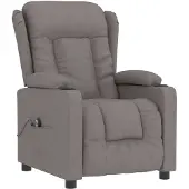vidaXL Fauteuil relax électrique Tissu Taupe