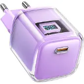 Acefast A53 Pd 30W Gan Usb-C Charger with Display - Violet