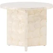 Ebuy24 Smögen table d’appoint Ø40 cm beige.