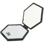 Uniq Miroir compact Mini hexagonal - Noir, grossissement x2