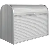 Biohort Boîte à volets StoreMax, boîte à poubelles, boîte à vélos 190 - (190x97x136cm), argent métallisé