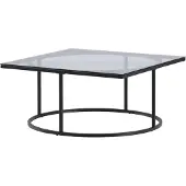 Venture Home Skanör table basse 90x90cm noir, verre.