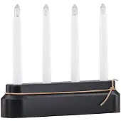 Ebuy24 Näsfjället chandelier de l’Avent électrique 4 lumières noir.