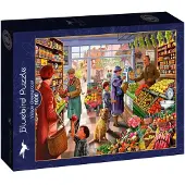 Bluebird Puzzle Puzzle de l'oiseau bleu Puzzle Village Greengrocer - 1000 Teile