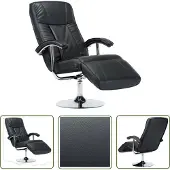 The Living Store Fauteuil TV Noir Similicuir