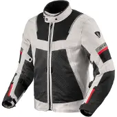 REV'IT! Tornado 4 H2O, veste textile imperméable ,Gris Clair/Noir ,M