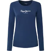 Pepe Jeans New Virginia Long Sleeve T-shirt Bleu XS Femme