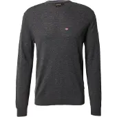 Napapijri Pull-over 'DAMAVAND' bleu marine / gris foncé / rouge / blanc