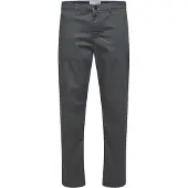 Selected Pantalon chino 'New Miles' gris basalte