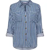 ONLY Chemisier 'ONLYasmin' marine / blanc