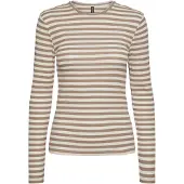 Pieces T-shirt 'RUKA' écru / beige foncé