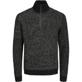 Jack & Jones Pull-over 'JCOSpace' noir / noir chiné