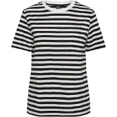 Pieces T-shirt 'Ria' noir / blanc
