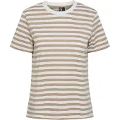 Pieces T-shirt 'PCRia' marron / blanc