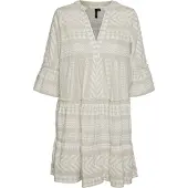 Vero Moda Robe 'Dicthe' beige / blanc