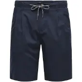 Only & Sons Leo Linen Mix 0048 Pantalon court bleu S Hommes Bleu S