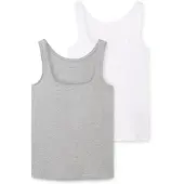Tom Tailor Haut gris chiné / blanc