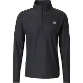 New Balance T-Shirt fonctionnel 'Space Dye' gris clair / noir chiné