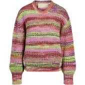 Jack & Jones Pull-over 'JXSimone' bleu clair / vert clair / rose / rouge feu