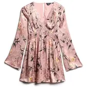 Superdry Robe vert / orange / rose / noir