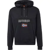 Napapijri Sweat-shirt 'Burgee Hzh 2.0' bleu / gris clair / lie de vin / noir