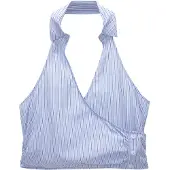 Pull&Bear Haut bleu marine / bleu clair / blanc