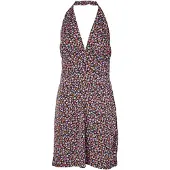 Noisy May Robe d’été 'Rue' marron / rose / noir / blanc