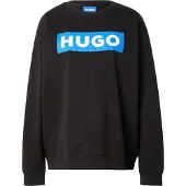 HUGO Sweat-shirt 'Classic' bleu ciel / noir / blanc