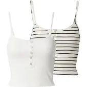 ONLY Haut 'ONLNESSA' noir / blanc
