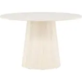 Ebuy24 Lanzo table de salle à manger Ø120 cm whitewash.
