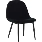Ebuy24 Polar chaise de salle à manger teddy pour enfants noir.