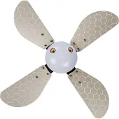 Beliani Ventilateur de plafond noir et jaune avec lampe DOLORES