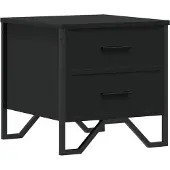 vidaXL Table de chevet noir 40x41x40 cm bois d’ingénierie