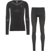 Odlo Performance Evolution Warm Long Sleeve Base Layer Set Noir S Homme