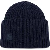 Buff Knitted Beanie Bleu