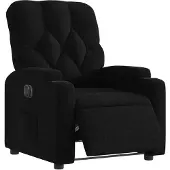 vidaXL Fauteuil relax électrique noir tissu