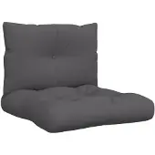 vidaXL Coussins de palette lot de 2 anthracite tissu