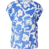 Comma casual identity Chemisier bleu / blanc