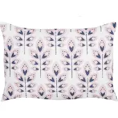 Beliani Lot de 2 coussins de jardin Blanc crème Polyester 40 x 60 cm Rectangulaire Motif Feuilles Design moderne Coussin à jeter Coussin à disperser