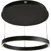 Searchlight Layla LED Suspension avecgestuelle noir rond Ø64 cm 40W dimmable