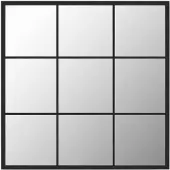 vidaXL Miroir mural noir 60x60 cm métal