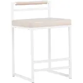 Ebuy24 Opelika tabouret de bar velours beige.