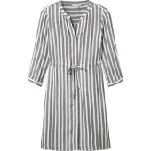 Tom Tailor Robe-chemise gris / blanc cassé