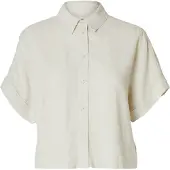 Selected Chemisier 'Viva' gris clair