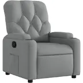 vidaXL Fauteuil relax gris clair Tissu