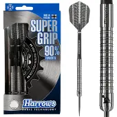 Harrows Fléchettes - - SuperGrip 22g-R - 90% Tungsten - Ailettes Supergrip - Étui rigide inclus