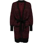 ONLY Cardigan 'ONLSIGRUN' lie de vin / noir